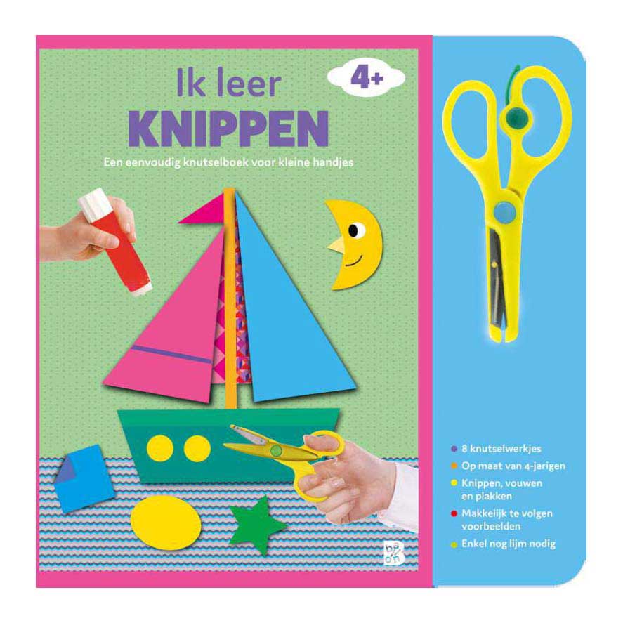 Editorial estándar aprendo a cortar - barco con tijeras