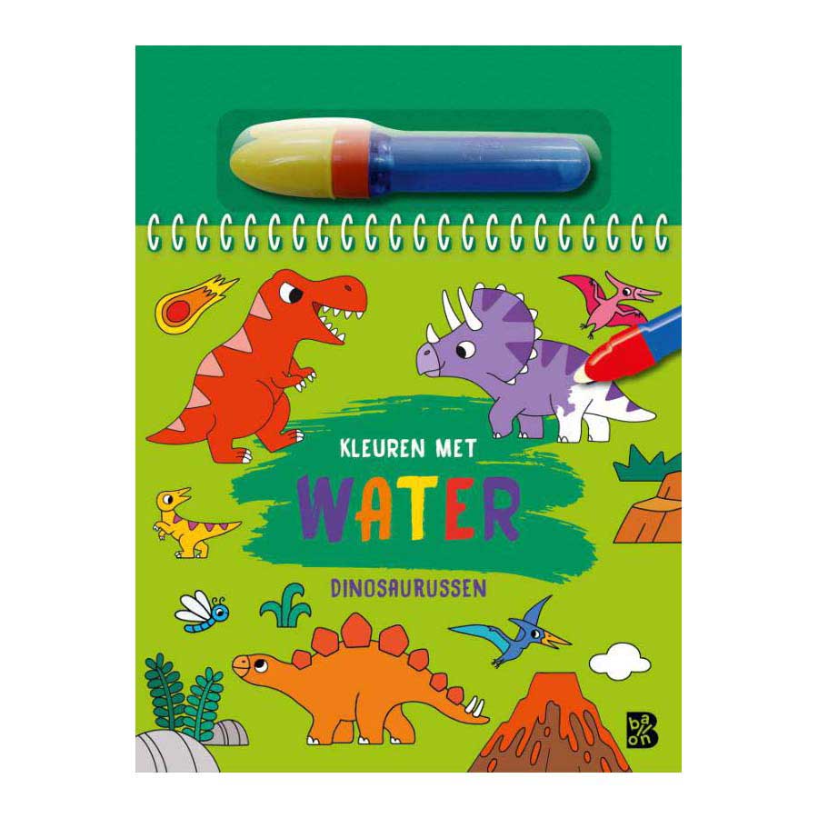 Coloración estándar de editorial con agua - dinosaurios