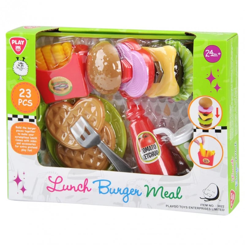 Set da gioco per pasti al ristorante di hamburger.
