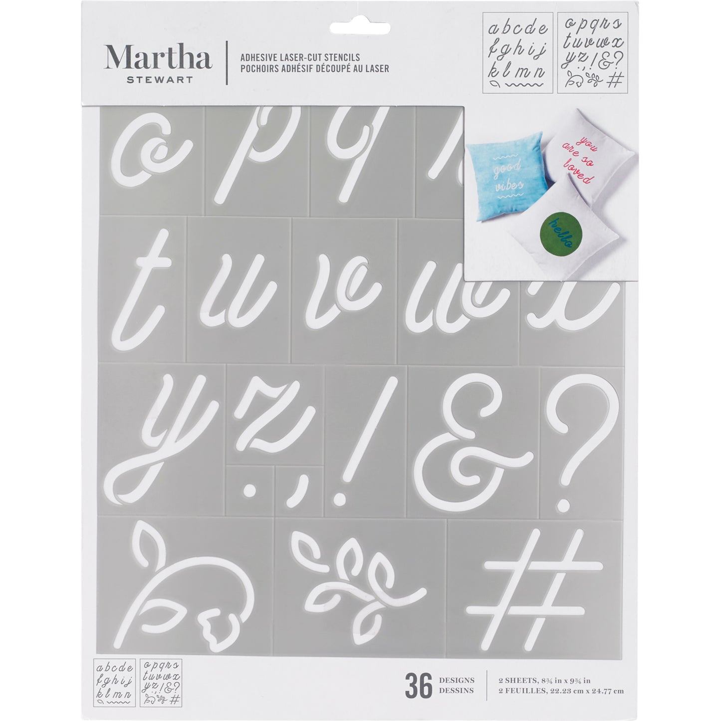 Martha stewart • scritta rotonda stencil autoadesiva