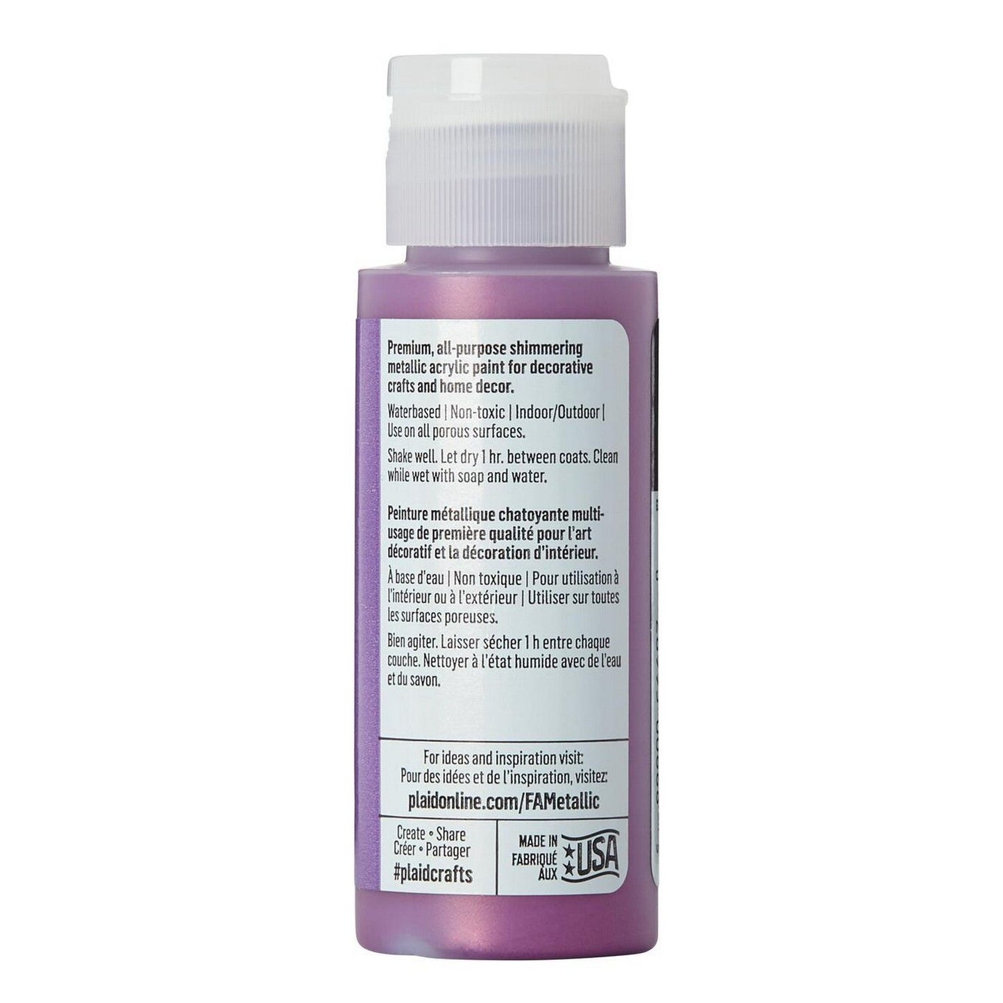 Folkart • vernice acrilica metallizzata prugna 59ml