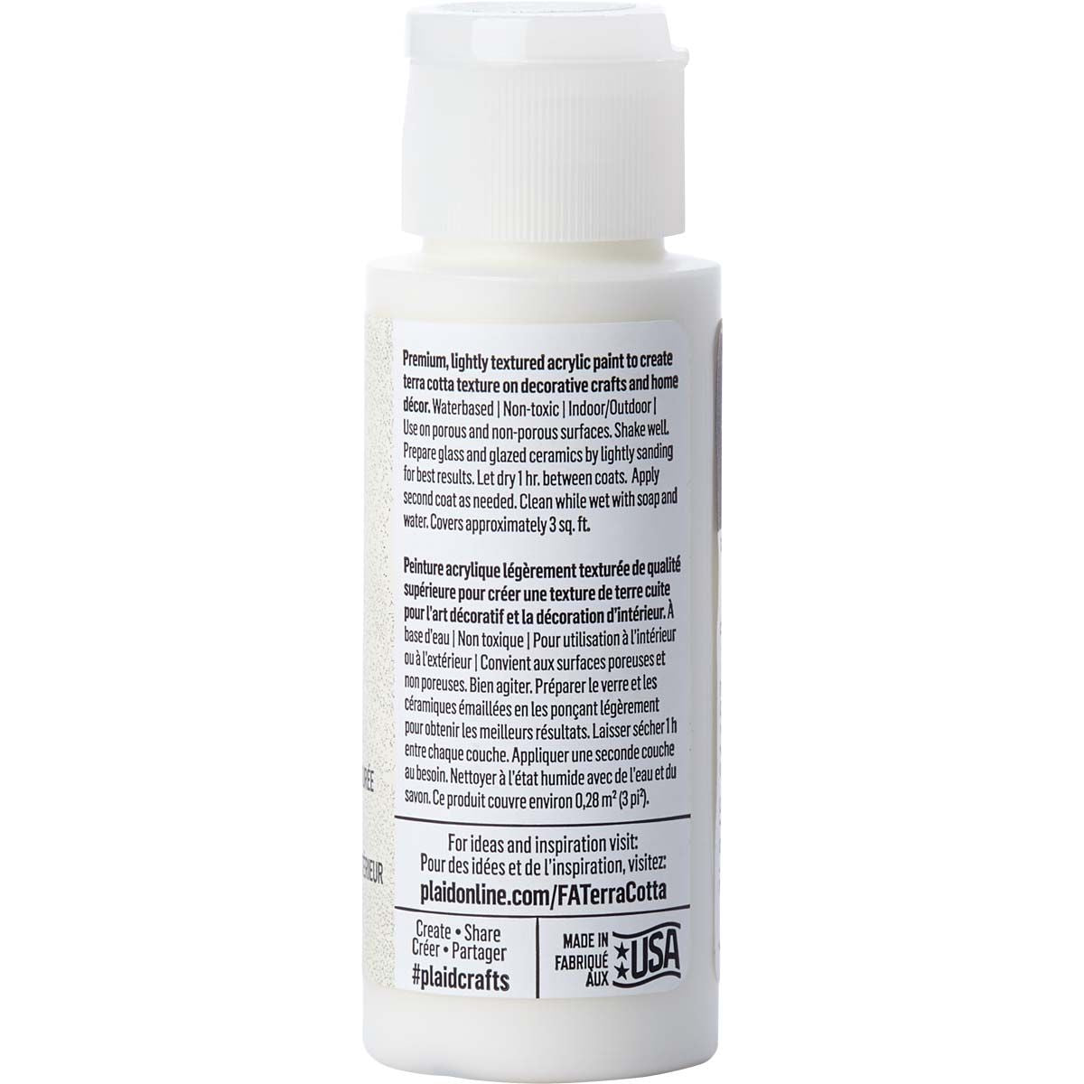 Folkart • pintura acrílica texturizada terracota 59ml blanco adobe