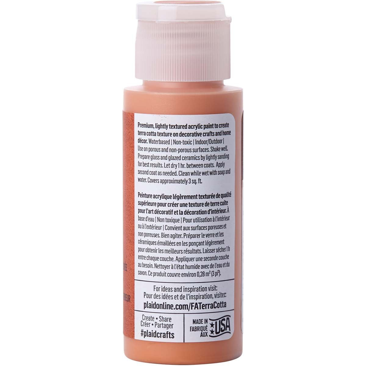 Folkart • vernice acrilica testurizzata terracotta vaso di terracotta da 59 ml