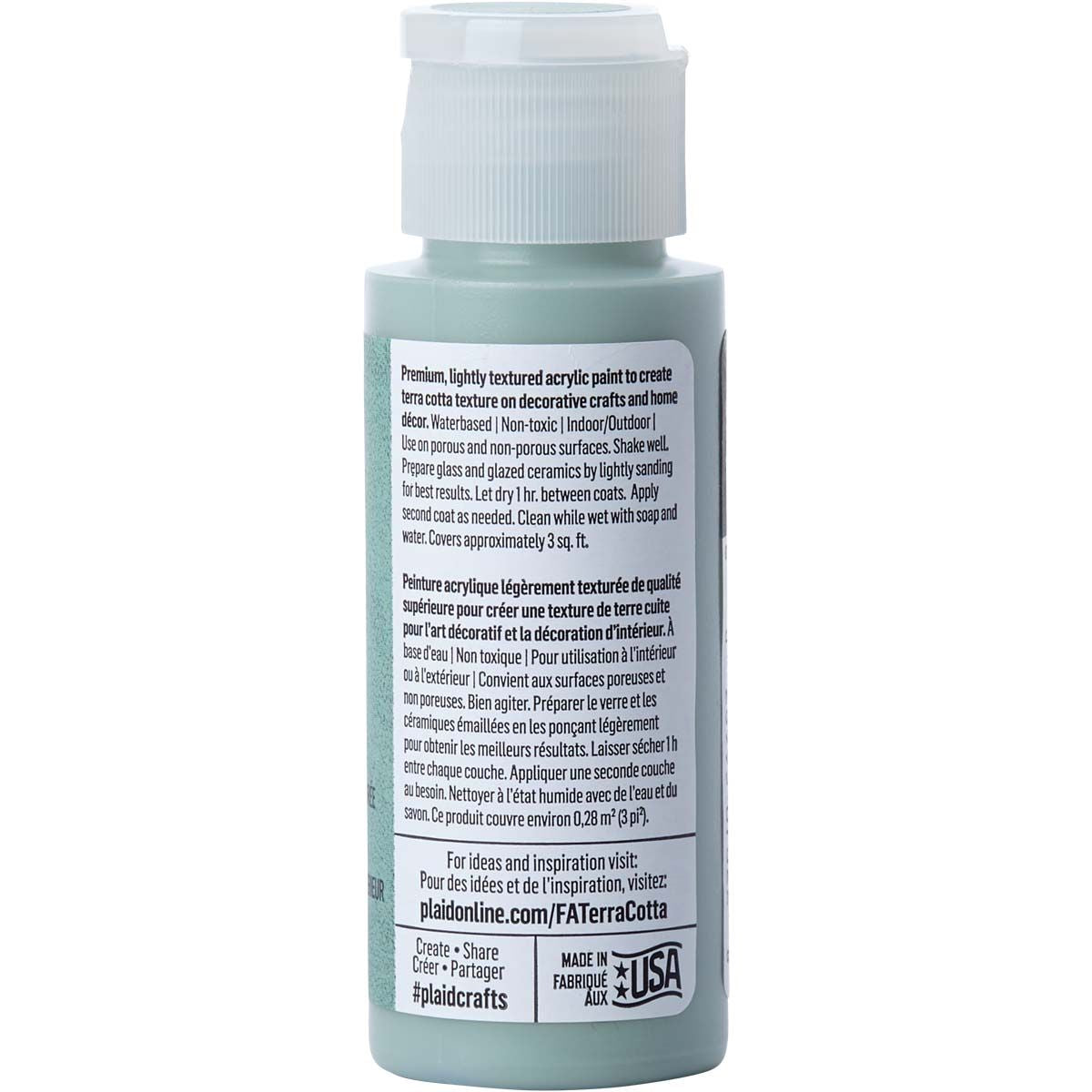 Folkart • vernice acrilica strutturata terracotta 59 ml verde scisto