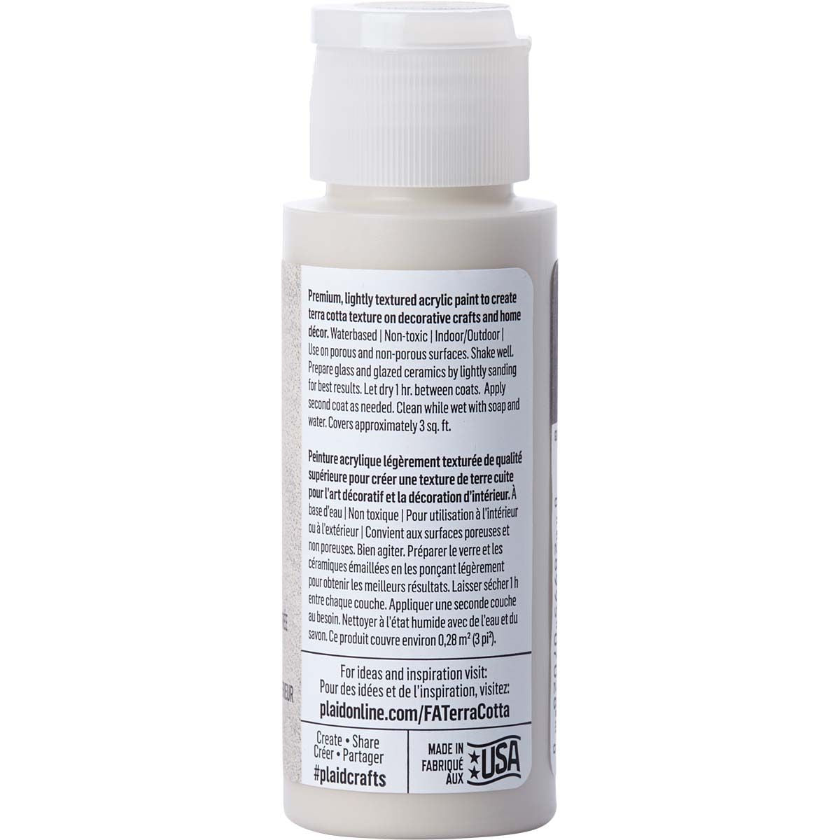 Folkart • pintura acrílica texturizada terracota 59 ml hormigón fresco