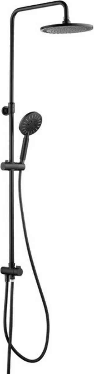 Tiger tyne doucheset - regendouche ø 22,5 cm - handdouche ø 12 cm - 3 standen - mat zwart