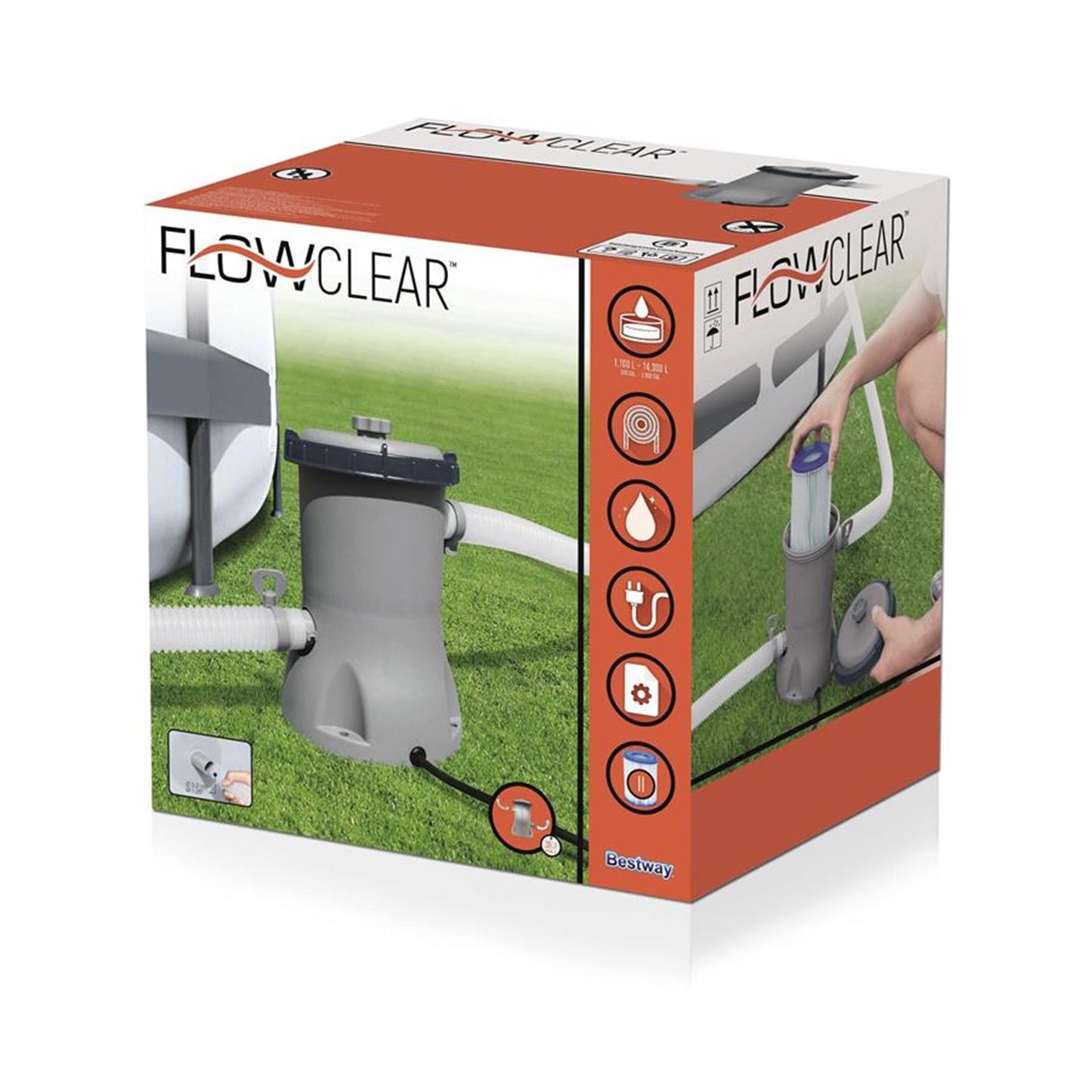 BOMBA DE FILTRO DE CARTURO DE FLUJO DE BESTWAY 2.0 m³ u
