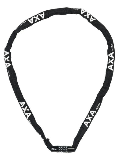 Axa slotketting rigid 120cm codeslot zwart (kaart)