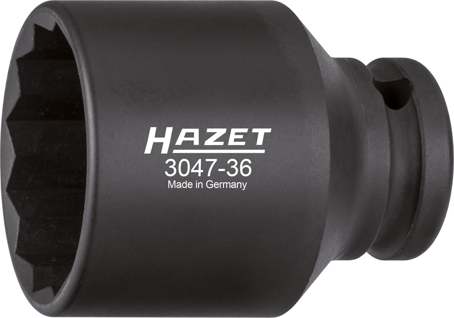 Llave de vaso de impacto Hazet 3047-36 1 2 pulgadas (12,5 mm) perfil de tracción externo hueco cuadrado de doce lados sw 36 mm