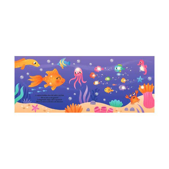 Gli editori delle lanterne dormono bene, piccolo, nel libro per bambini del mare