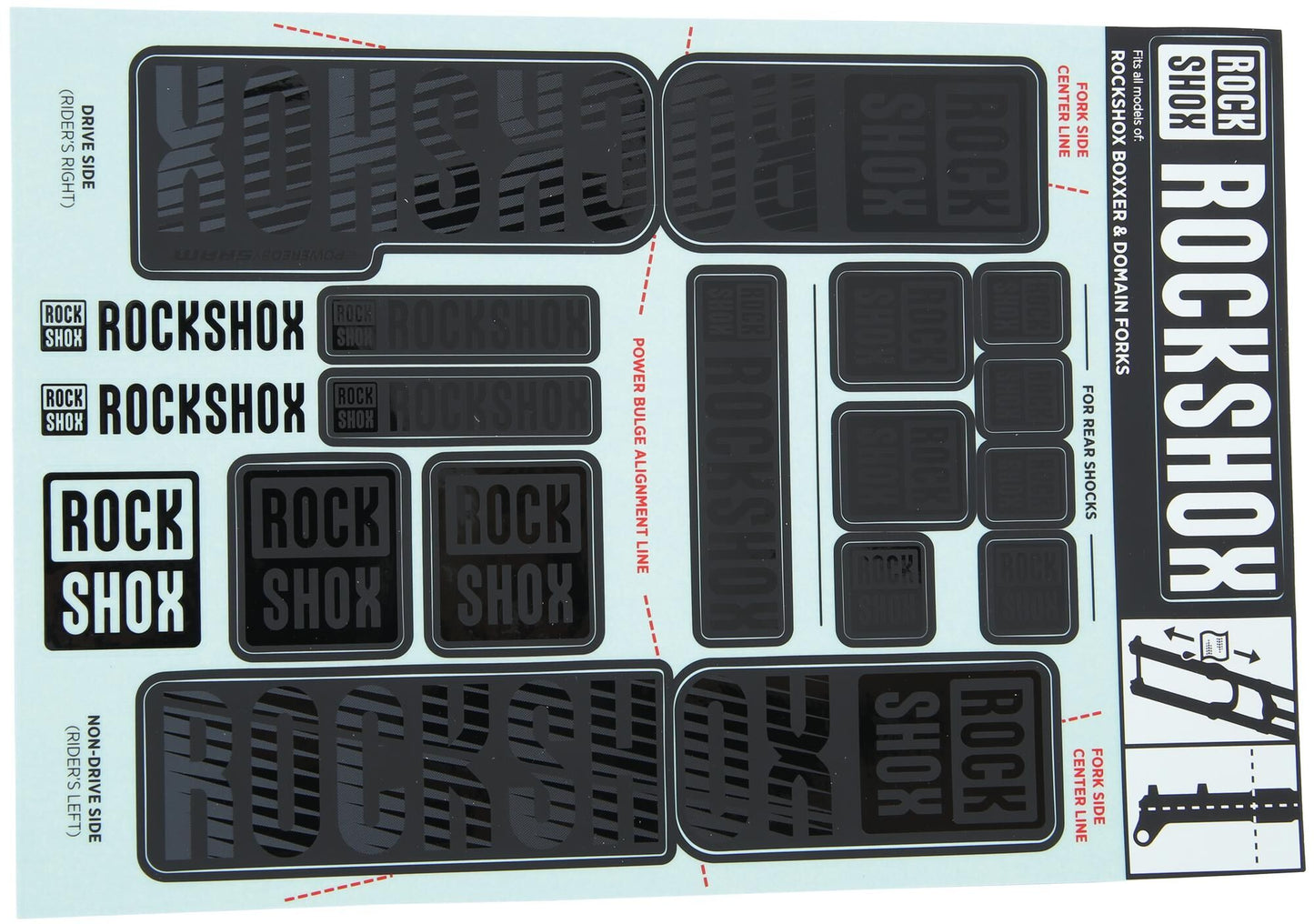 Rockshox Decal Set Stealth