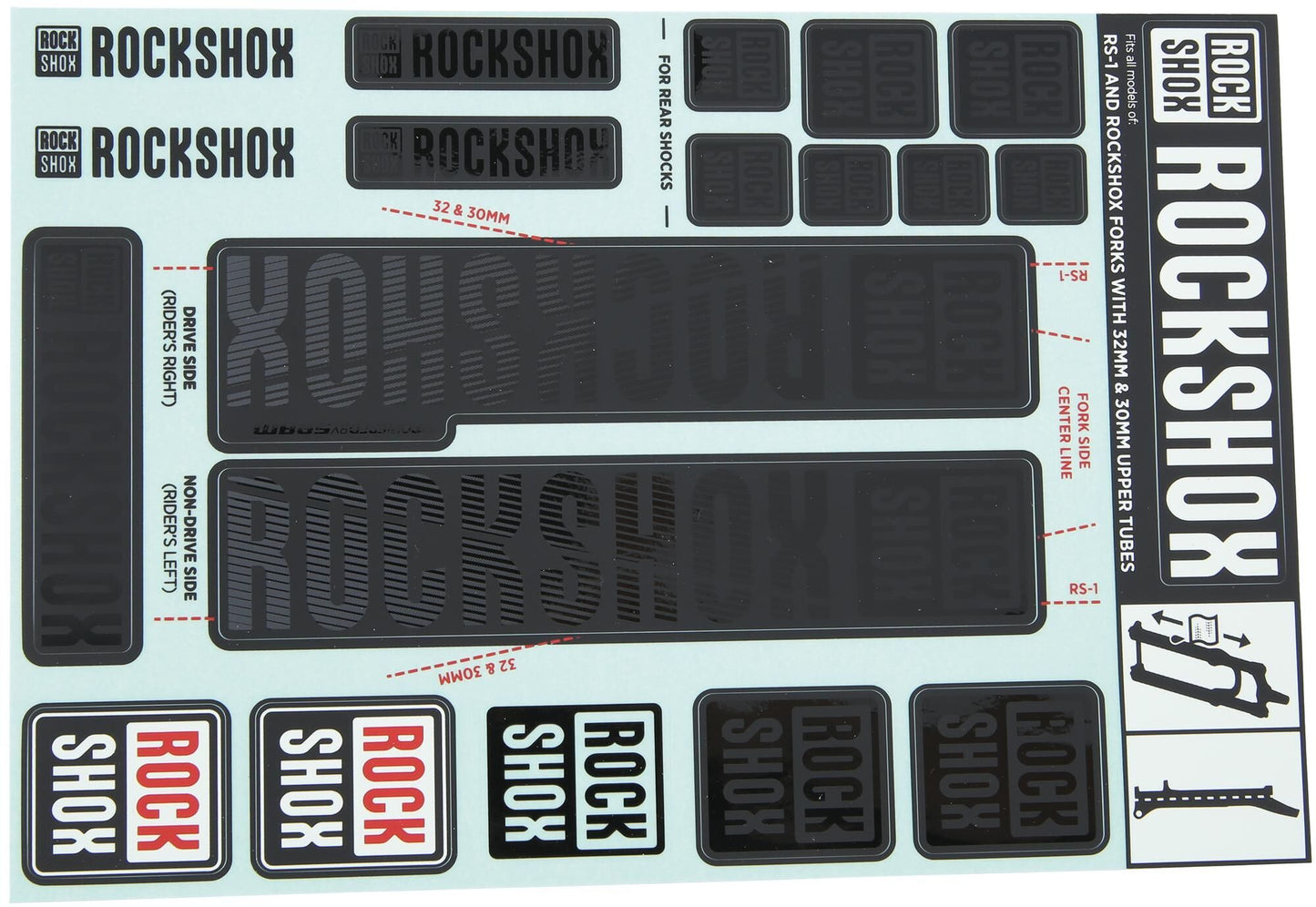 Rockshox Decal Set Stealth