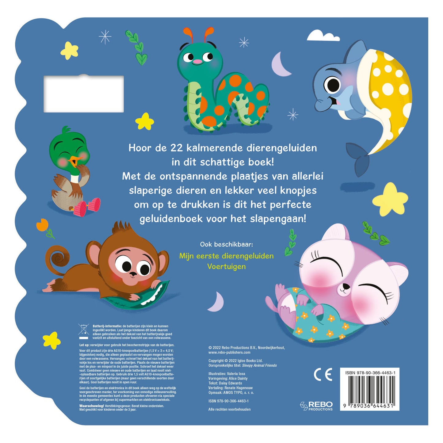 Rebo editores Libro de sonido Bedtime Animal Friend