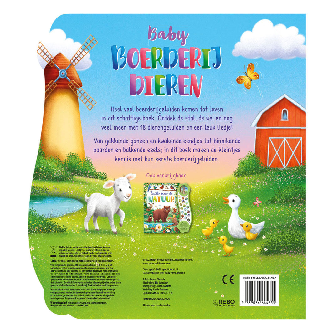 Libro sonoro de la editorial Rebo para crías de animales de granja