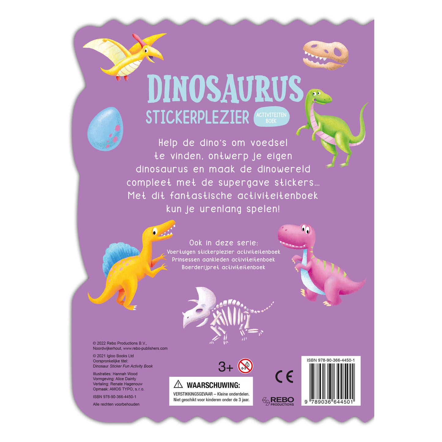 Rebo editori Dinosaurus Sticker Pleasure Stickerboek