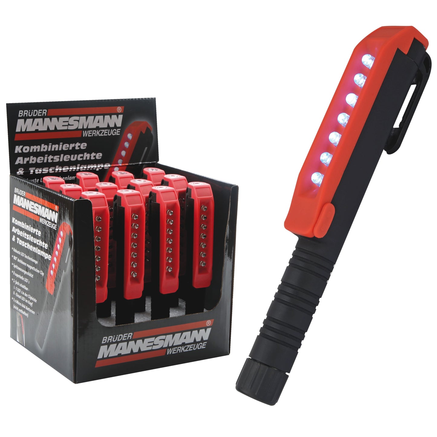 Brüder Mannesmann Torcia a LED e lampada da lavoro 8 LED (hobby) - 30616