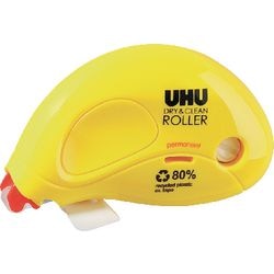 Rullo Uhu per lavaggio a secco 6,5 mm x 8,5 m giallo permanente
