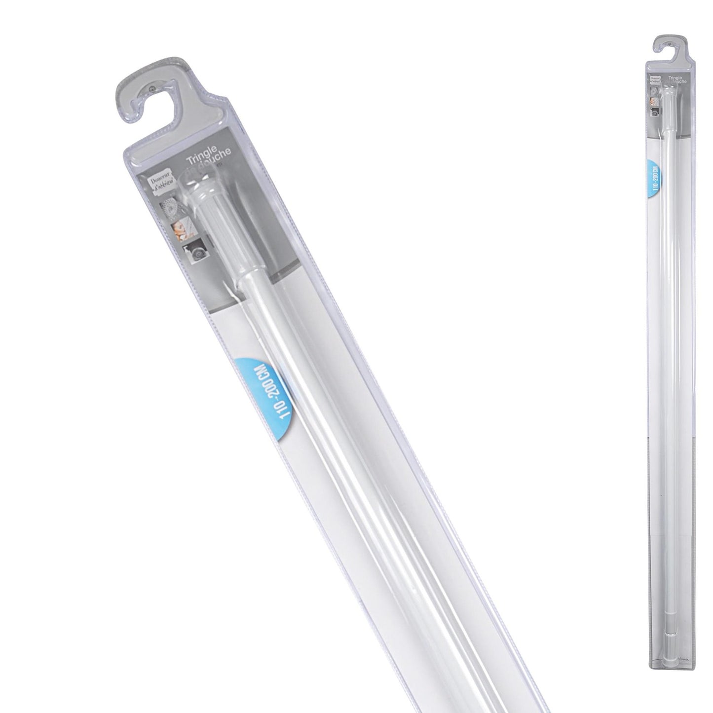 Barra de ducha Wicotex aluminio 110-200cm blanco