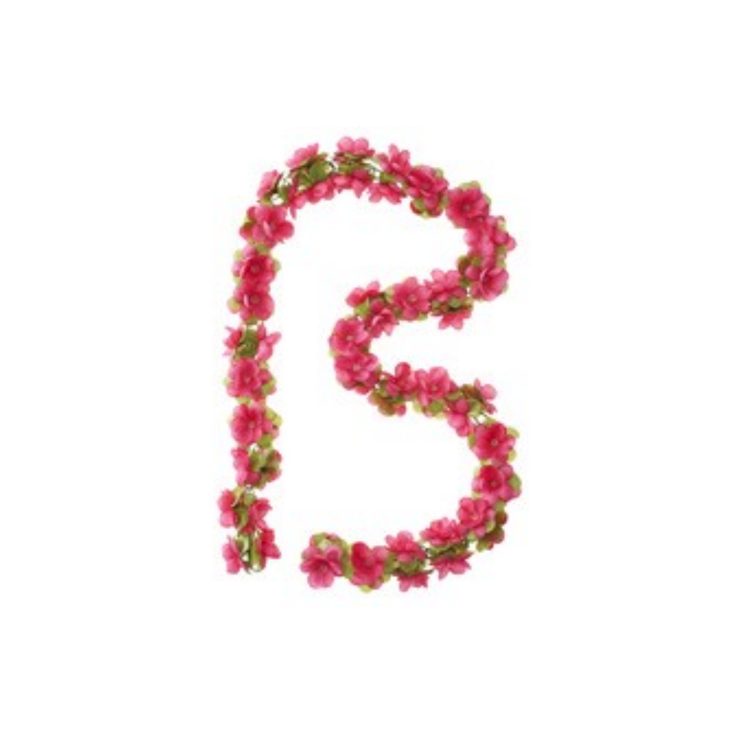 Basil Flower Garland - Flower Streng - Fucsia