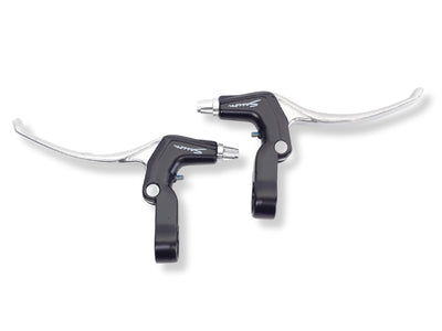 remgrepenset 4-vinger V-brake zilver zwart 2-delig