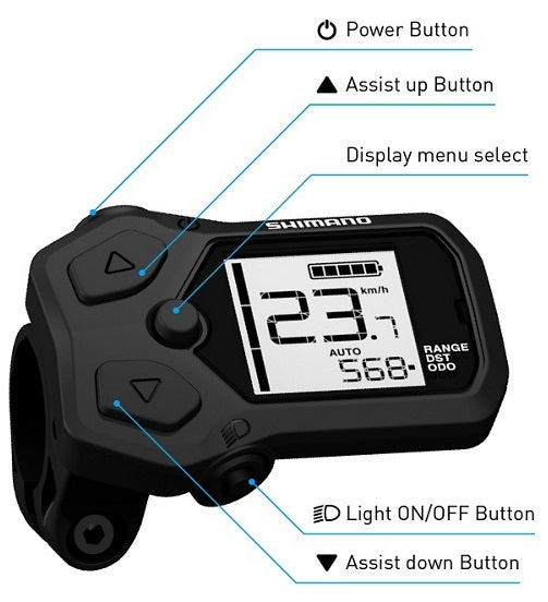 SHIMANO PASOS PANTALLA SC-EN500 Sistema eléctrico de tubos electrónicos