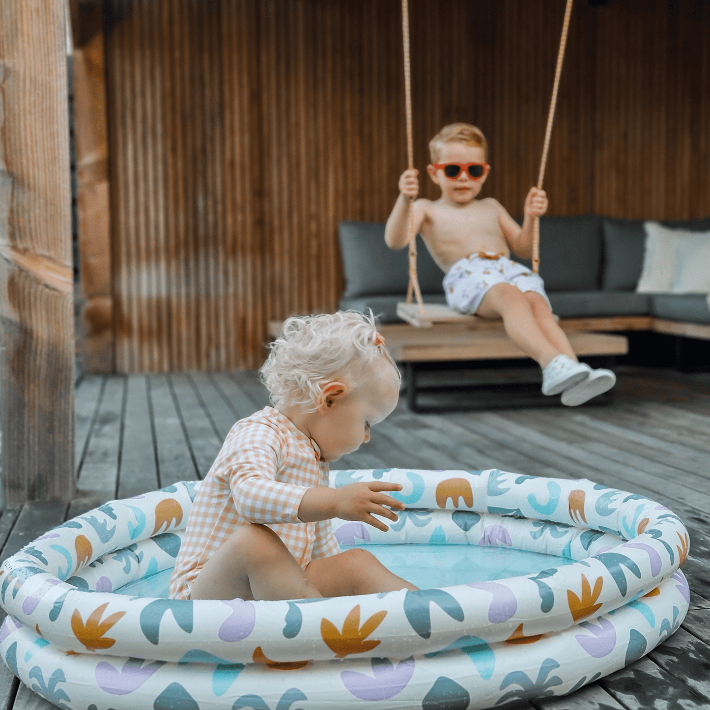 Abstract | piscina multicolore per bambini Ø 100 cm