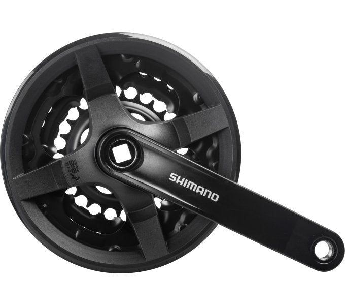 Shimano Crankset 6 7 8 Speed Tourney FC-Ty301 con braccio a manovella da 150 mm 42 x 34 x 24t nero