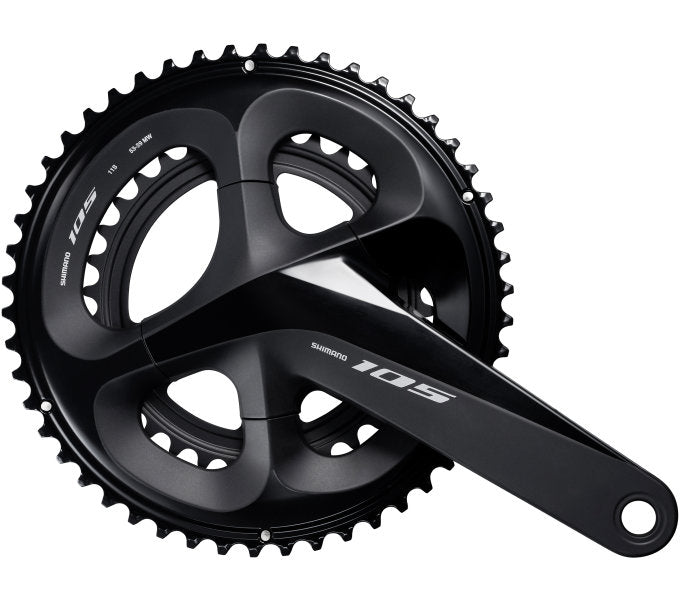 Shimano Crankset 2 x 11 velocità 105 FC-R7000 172,5 53-39T con asse cavo nero