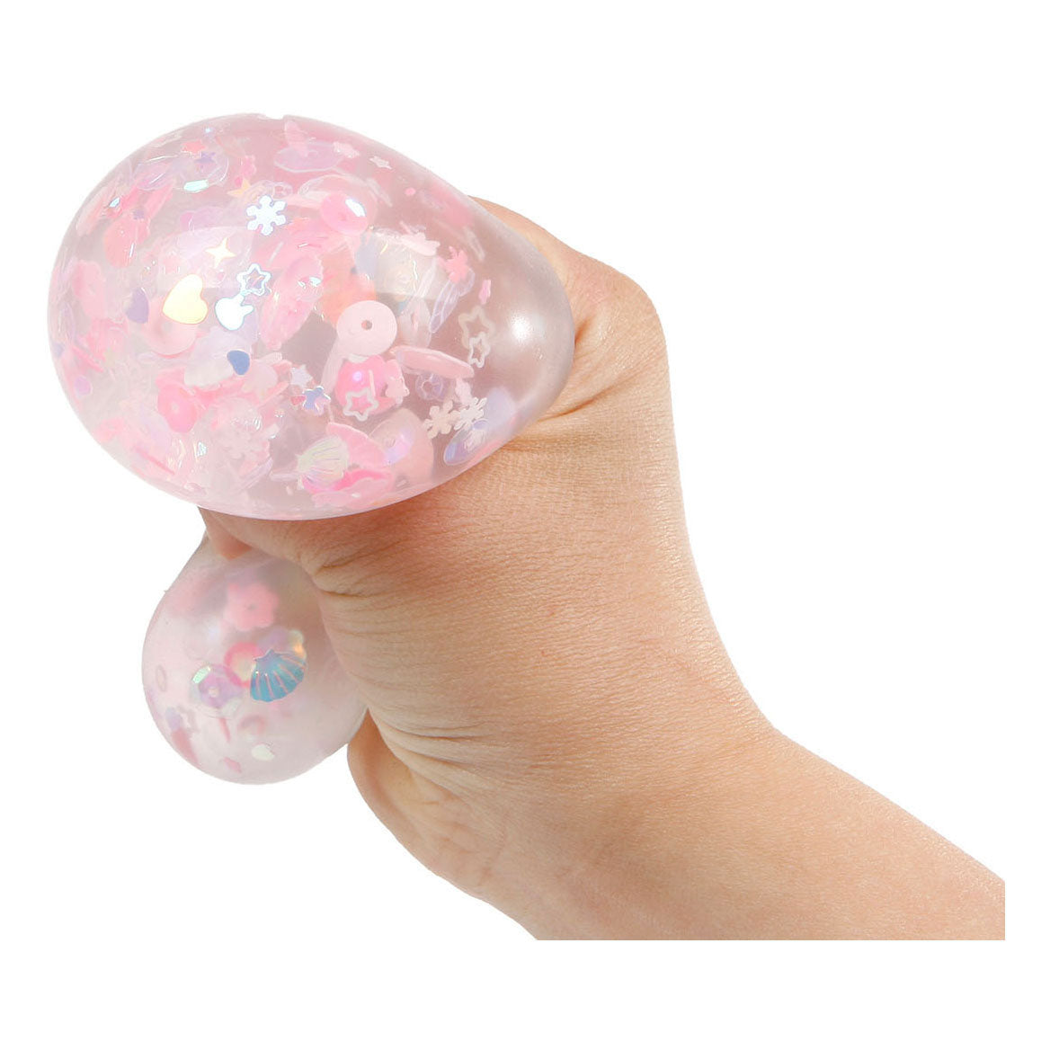 Glamour Squeeze Squeeze Ball Flower y Glitter, 6 cm