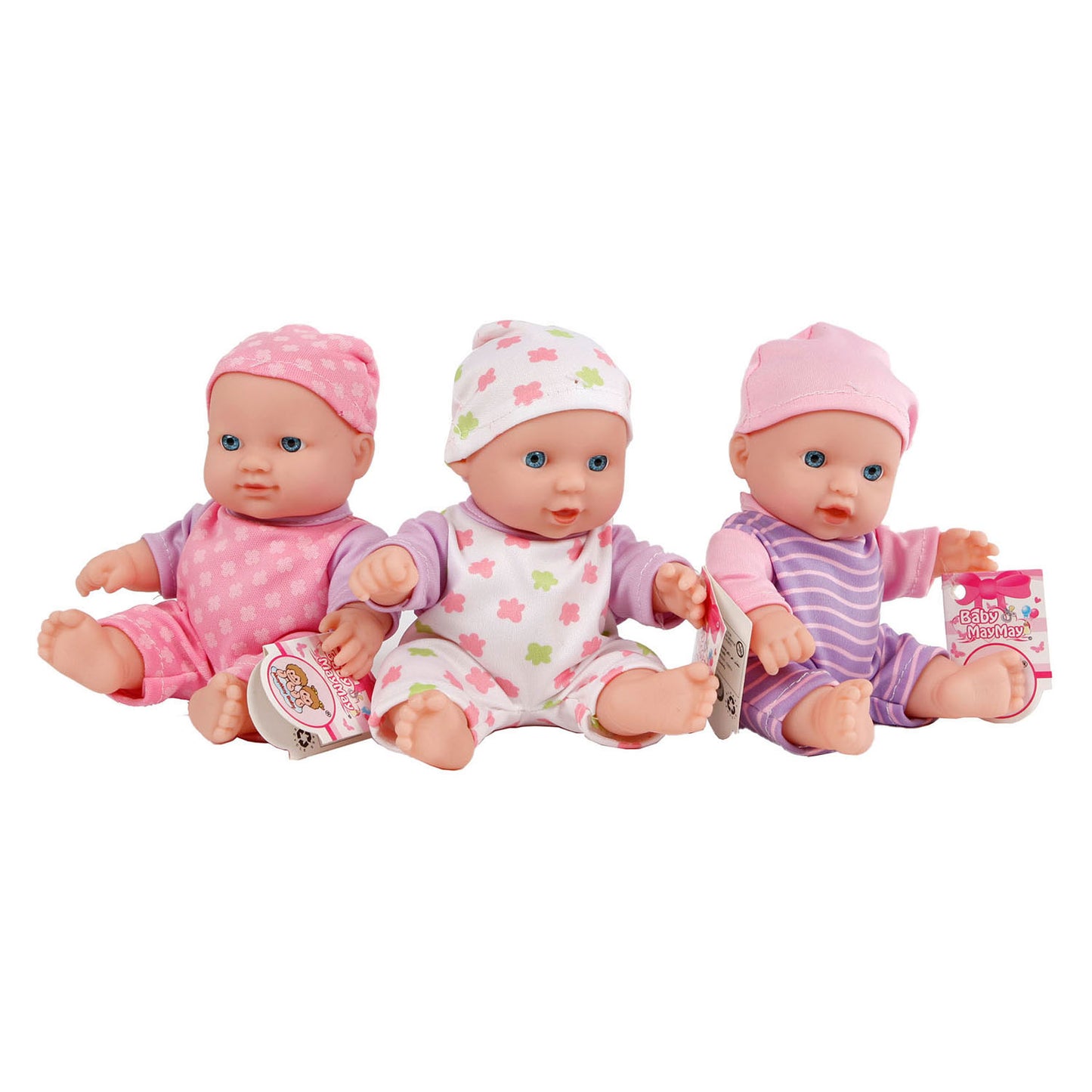 Baby pop con outfit stampata, 20 cm