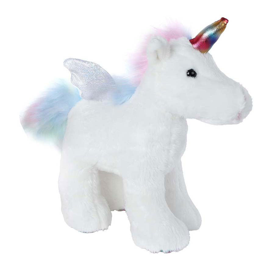 Peluche ardilla de pie blanco, 18 cm
