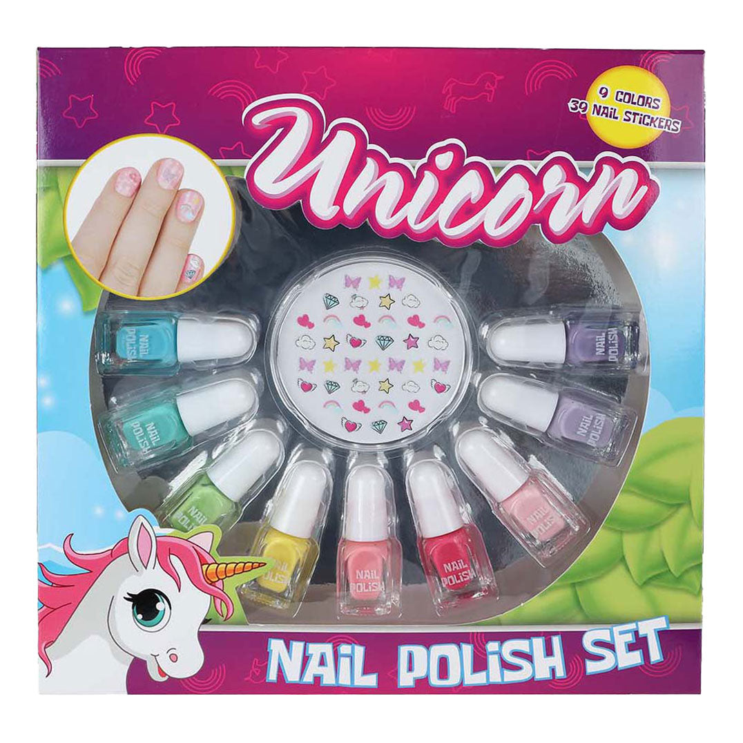 Smalto unicorno set unicorno con adesivi per unghie