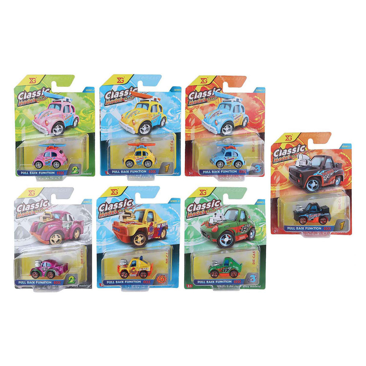 Divertido coche de carreras, 5cm.