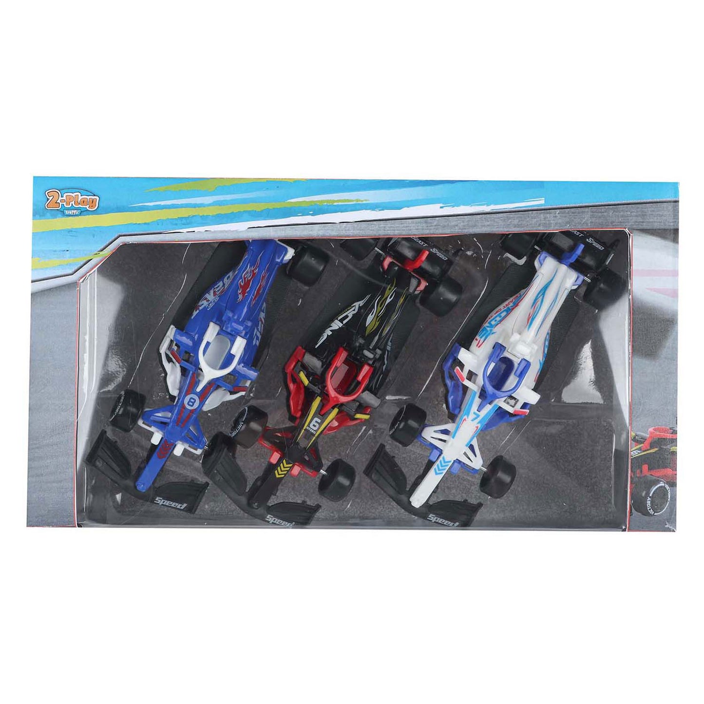 Coche de carreras de fórmula para 2 juegos 12,5 cm, 3 uds.