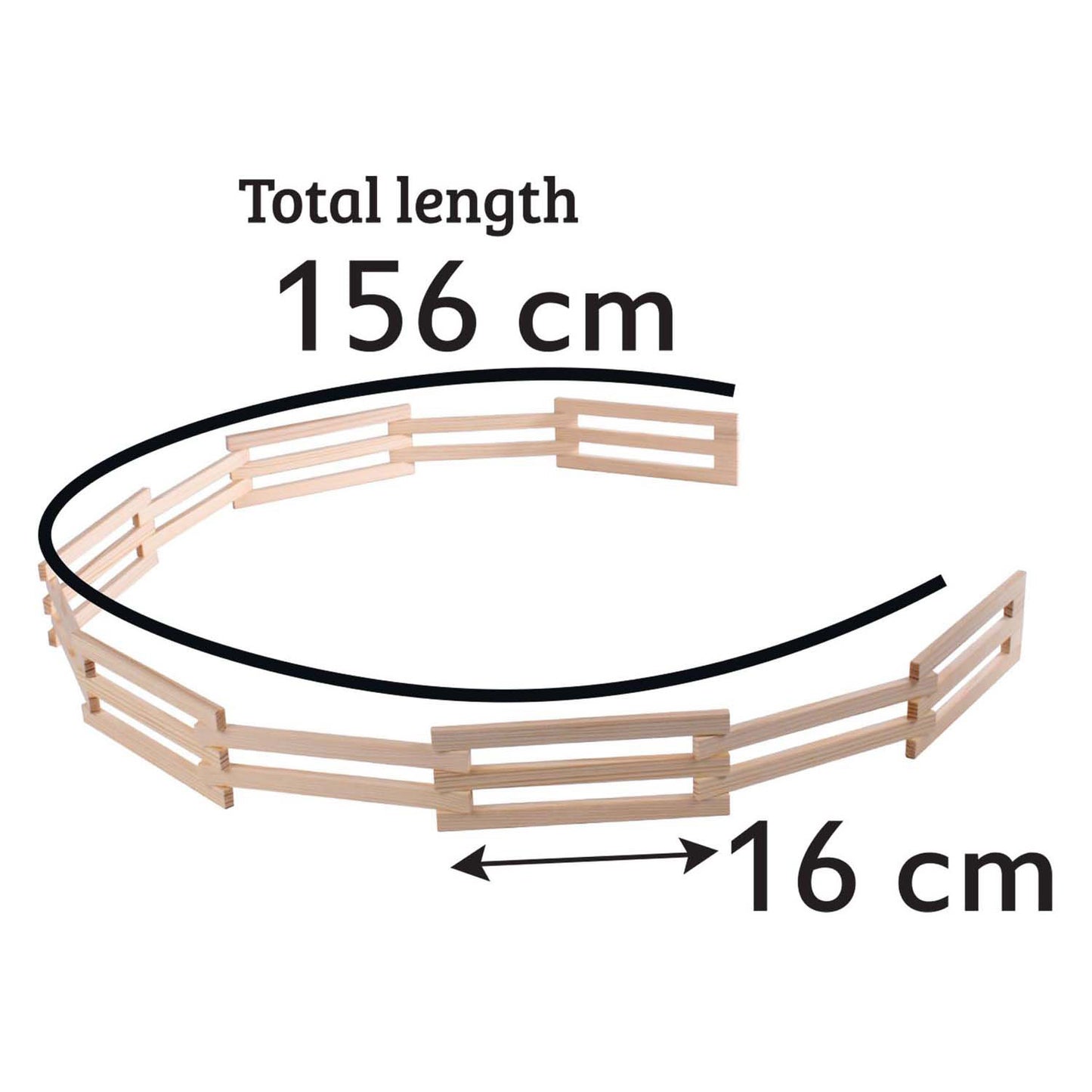 Kids Globe Wooden Fence 1:24, 156 cm