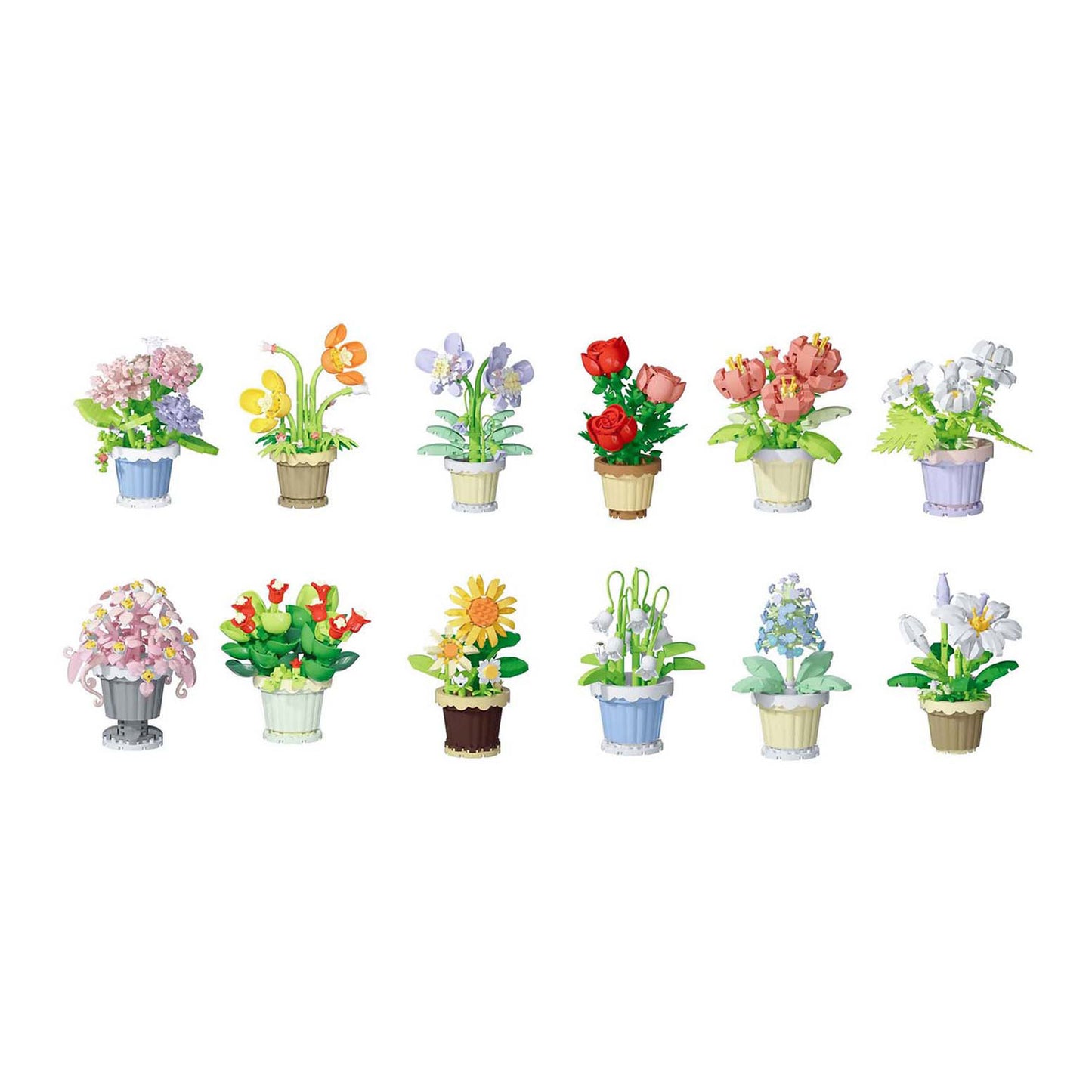 Set de construcción de flores planta en maceta - 365 piezas.
