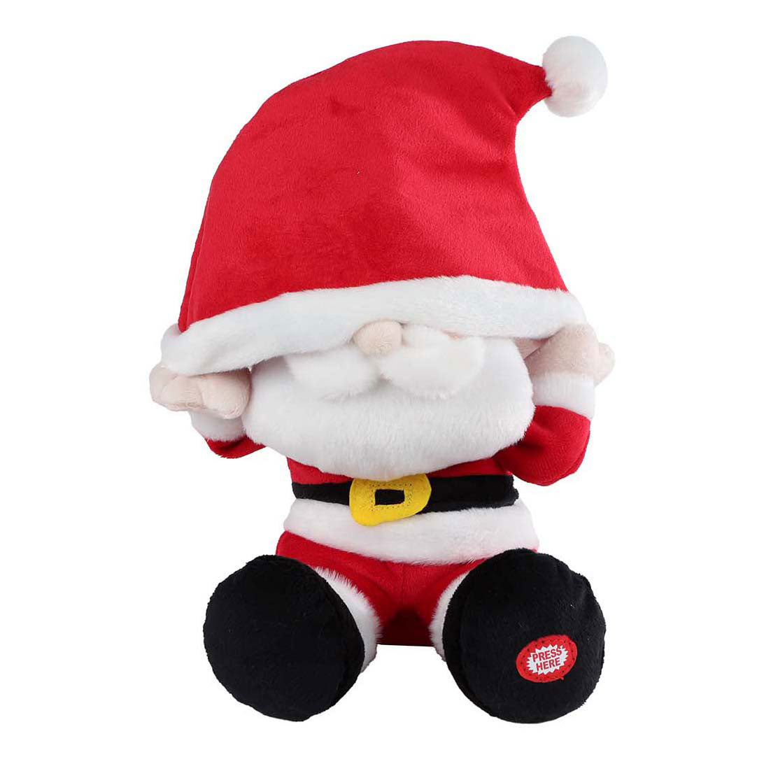 Portami a casa ballando Babbo Natale con il cappello di Babbo Natale e la musica