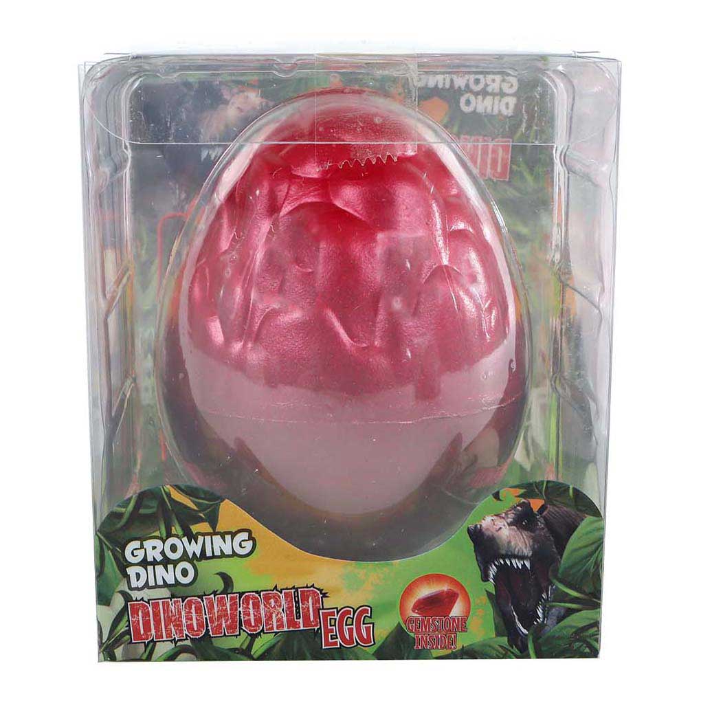 Huevo Dinoworld con dinosaurio en crecimiento con piedra preciosa 8cm