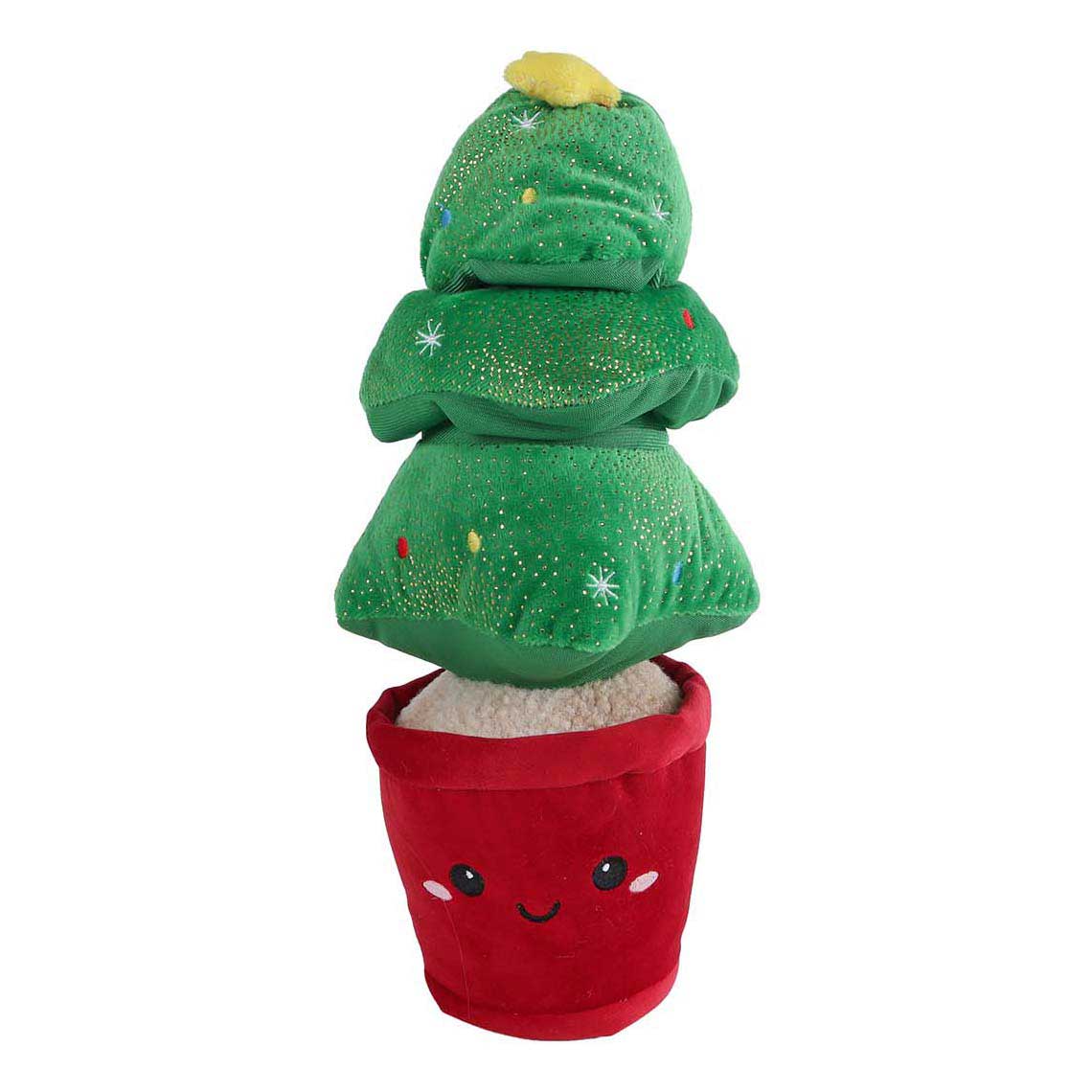 Árbol de Navidad de peluche con planta "Llévame a casa momentos especiales" - 30 cm