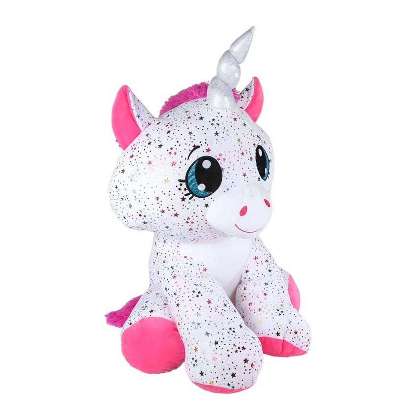 Peluche Llévame a Casa Unicornio Blanco Rosa - 70cm