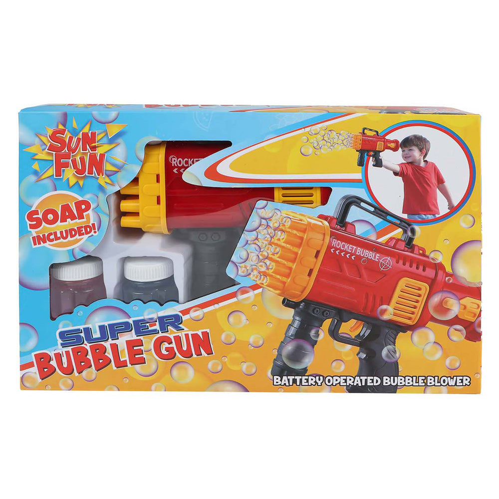 Sun Fun Super Pistola per Bolle con 2 vasetti da 50ml