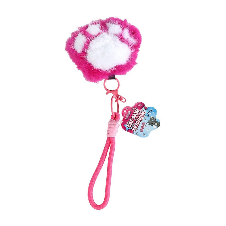 Llavero esponjoso glamur pata de gato