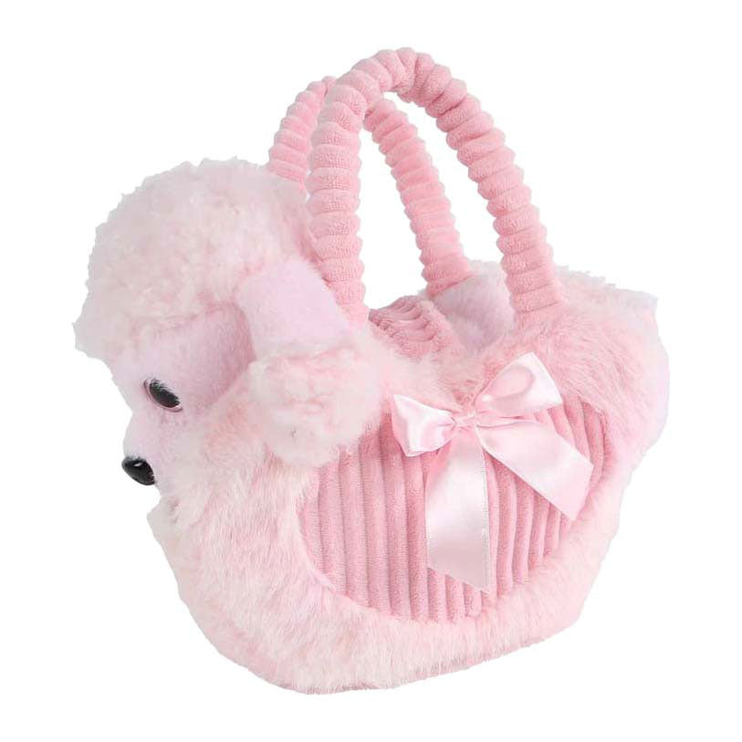 Llévame a casa caniche en bolsa rosa - 33x30cm