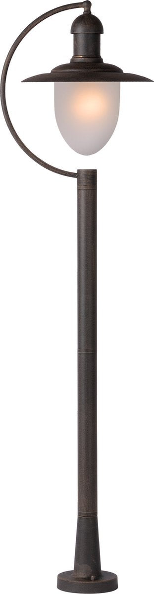 Lucide aruba - lampione - ø 25 cm - 1xe27 - ip44 - marrone ruggine