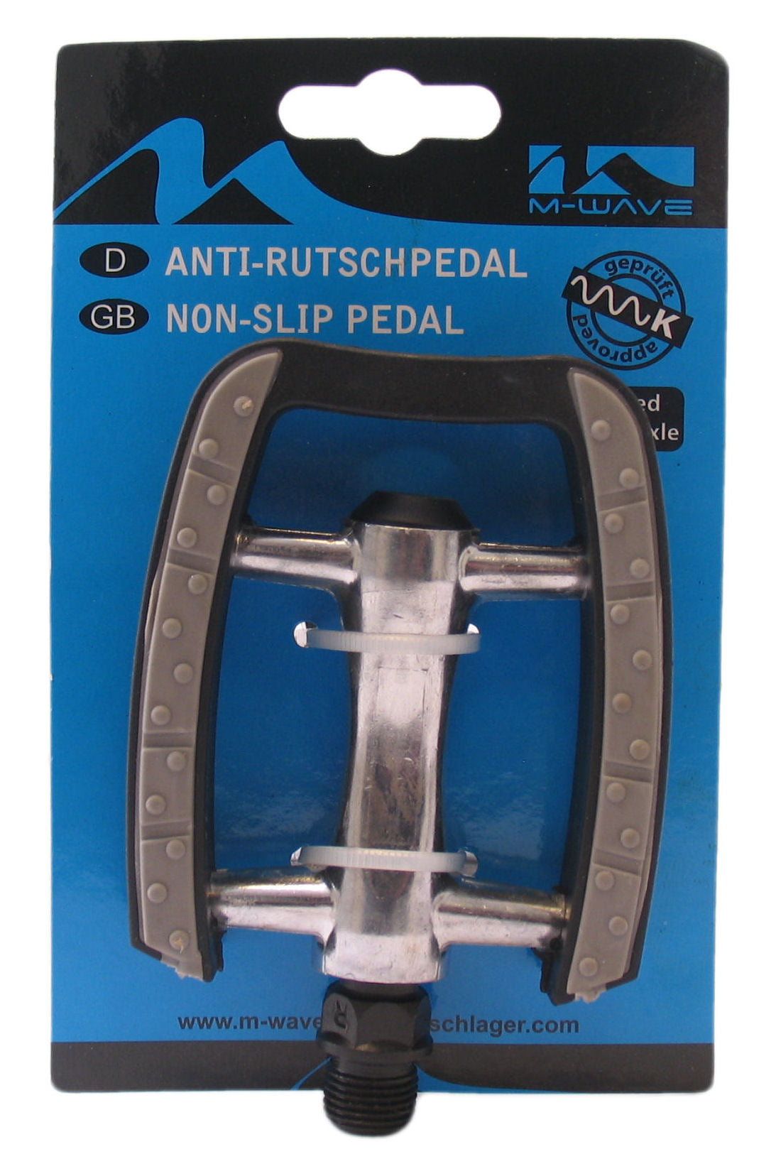Pedal de la plataforma M-Wave Stadsfiets sin deslizamiento 9 de 16 pulgadas Gray Set