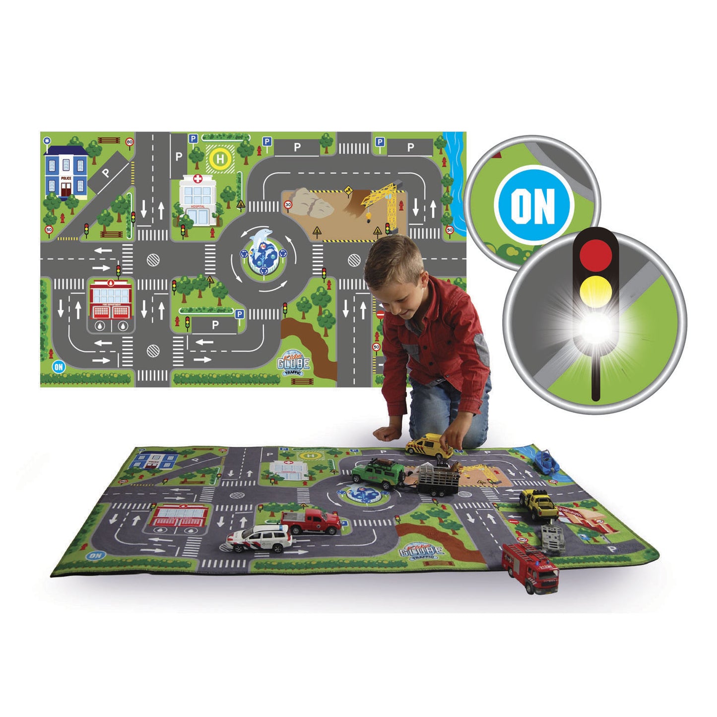 Kids Globe gioca al traffico di bambole con semafori a LED