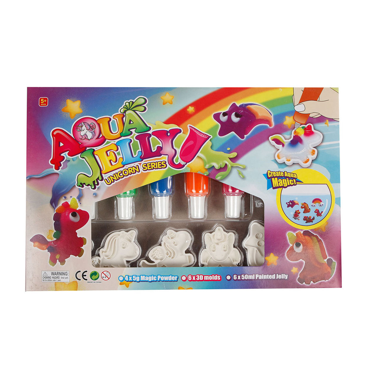 Unicornio 3D Las figuras de gel aqua hacen un conjunto