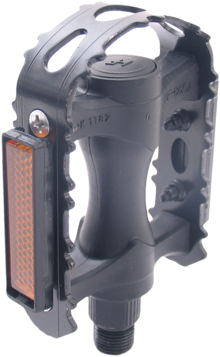 Pedal de borde Juego de plástico MTB con borde de hierro negro