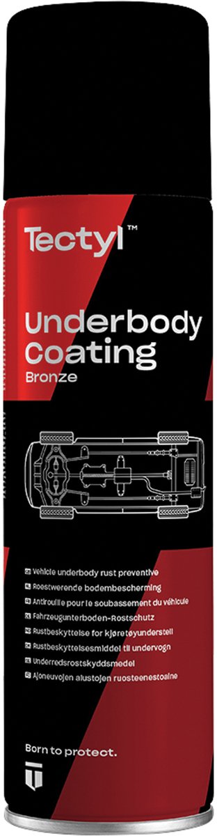 Tectyl – onder bodem coating - brons - corrosie werend – beschermend- bronskleurige onder bodem - en chassiscoating - in spuitbus - 500 ml