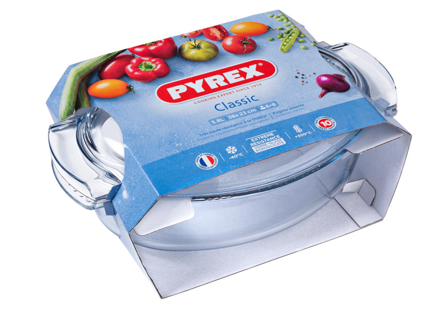 Fuente de horno Pyrex ovalada con tapa 5,8l